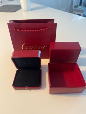 Cartier Red box, gift box and gift bag. Authentic. NO JEWELRY INCLUDED